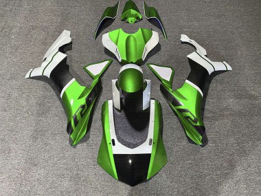 Shop Green & Carbon Fiber Accents Yamaha R1 Motorcycle Fairings 15-19