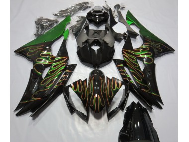 Shop Green Flame Yamaha R6 Motorcycle Fairings 08-16