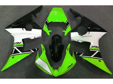 Shop Green White and Black Yamaha R6 Motorcycle Fairings 03-04