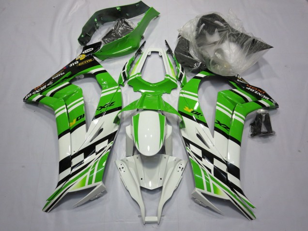 Shop Green White Black Kawasaki ZX10R Motorcycle Fairings 11-15