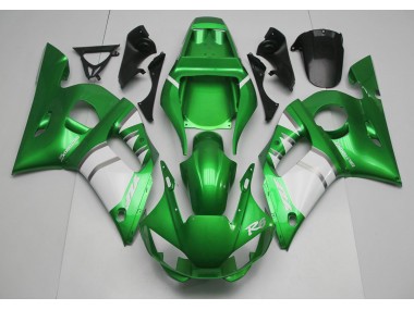 Shop Green & White Yamaha R6 Motorcycle Fairings 98-02