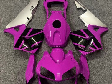 Shop Hot Pink & Matte Silver Honda CBR600RR Motorcycle Fairings 03-04