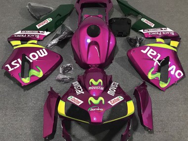 Shop Hot Pink Movistar Honda CBR600RR Motorcycle Fairings 03-04