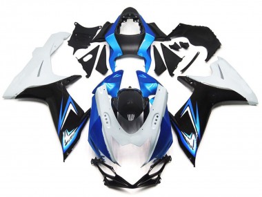 Shop Light Blue and Gloss White Style with Black Suzuki GSXR750 Motorcycle Fairings 11-20