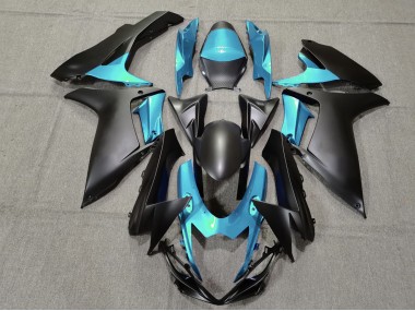 Shop Light Blue and Matte Black Suzuki GSXR750 Motorcycle Fairings 11-20