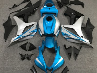 Shop Light Blue and Silver OEM Style Honda CBR600RR Motorcycle Fairings 07-08