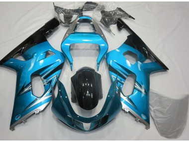 Shop Light Blue and Silver Suzuki GSXR750 Motorcycle Fairings 01-03