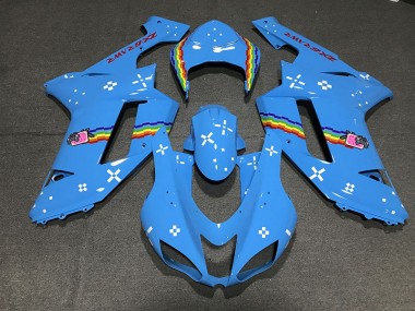 Shop Light Blue Custom Kawasaki ZX6R Motorcycle Fairings 07-08