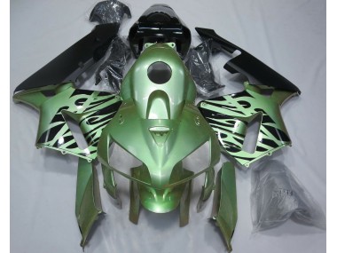 Shop Light Green Flame Honda CBR600RR Motorcycle Fairings 05-06