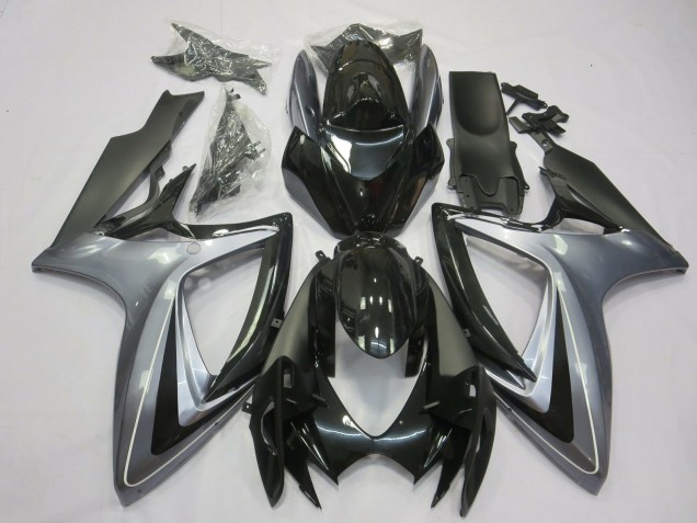 Shop Light Silver And Black Suzuki GSXR750 Motorcycle Fairings 06-07