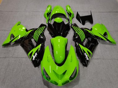 Shop Lime Green and Black Kawasaki ZX14R Motorcycle Fairings 06-11