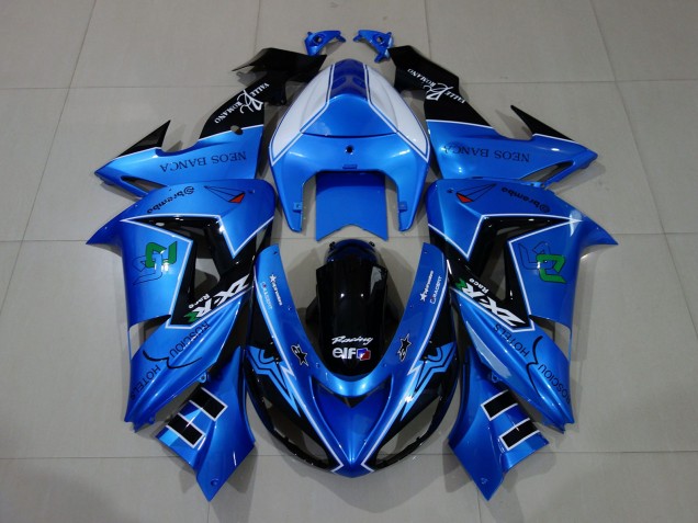 Shop Liquid Blue & Logos Kawasaki ZX10R Motorcycle Fairings 06-07