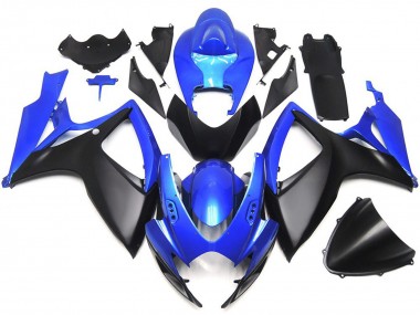 Shop Matte Black and Blue OEM Custom Style Suzuki GSXR750 Motorcycle Fairings 06-07