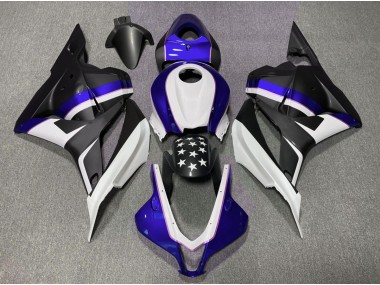 Shop Matte Black and Dark Blue Star Honda CBR600RR Motorcycle Fairings 09-12