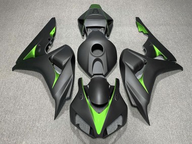 Shop Matte Black and Green Honda CBR1000RR Motorcycle Fairings 06-07