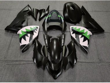 Shop Matte Black and Green Kawasaki ZX10R Motorcycle Fairings 04-05