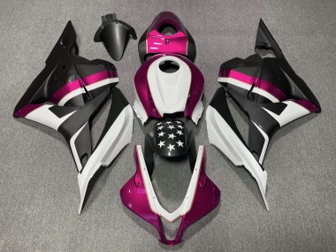 Shop Matte Black and Pink Star Honda CBR600RR Motorcycle Fairings 09-12