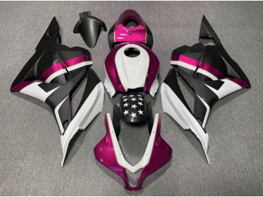 Shop Matte Black and Pink Star Honda CBR600RR Motorcycle Fairings 09-12