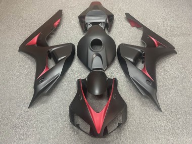 Shop Matte Black and Red Honda CBR1000RR Motorcycle Fairings 06-07