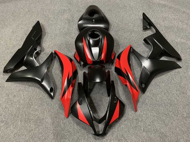 Shop Matte Black and Red Honda CBR600RR Motorcycle Fairings 07-08