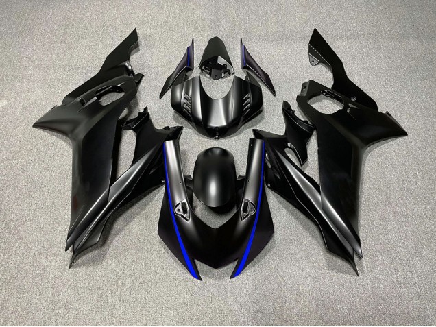 Shop Matte Black & Blue Accents Yamaha R6 Motorcycle Fairings 17-19