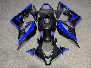 Shop Matte Black & Blue Honda CBR600RR Motorcycle Fairings 07-08