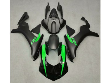 Shop Matte Black & Green Yamaha R1 Motorcycle Fairings 15-19