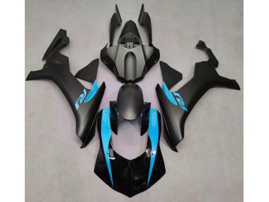 Shop Matte Black & Light Blue Yamaha R1 Motorcycle Fairings 15-19