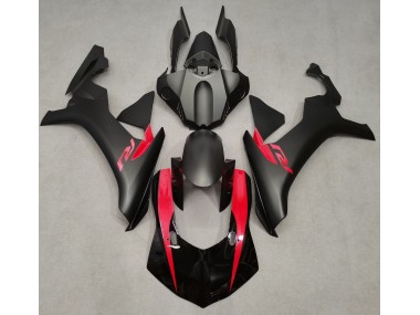 Shop Matte Black & Pearl Red Yamaha R1 Motorcycle Fairings 15-19