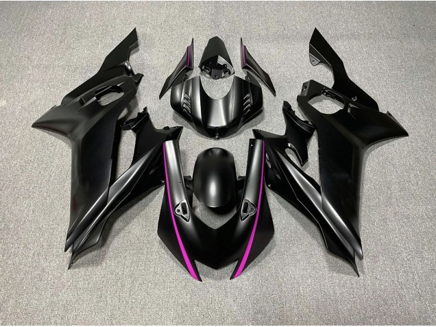 Shop Matte Black & Pink Accents Yamaha R6 Motorcycle Fairings 17-19