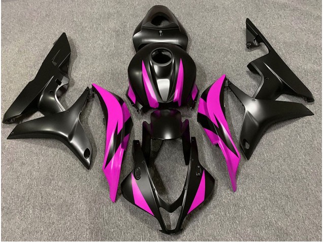 Shop Matte Black & Pink Design Honda CBR600RR Motorcycle Fairings 07-08