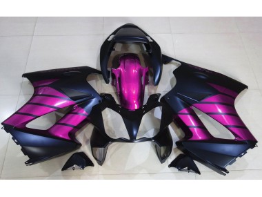 Shop Matte Black & Pink Honda VFR800 Motorcycle Fairings 02-12