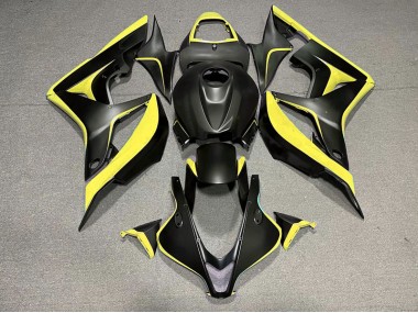 Shop Matte Black & Yellow Honda CBR600RR Motorcycle Fairings 07-08