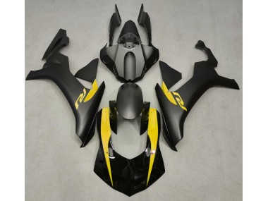 Shop Matte Black & Yellow Yamaha R1 Motorcycle Fairings 15-19