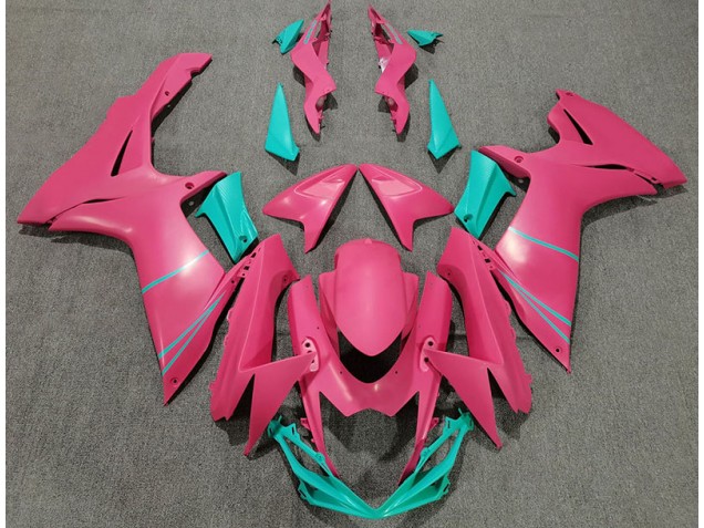 Shop Matte Hot Pink and Teal Suzuki GSXR750 Motorcycle Fairings 11-20