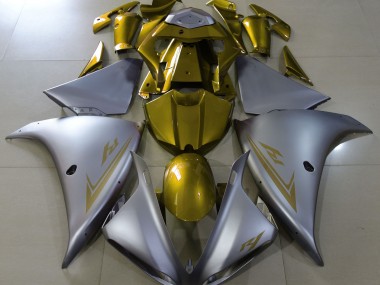 Shop Matte Silver & Gold Yamaha R1 Motorcycle Fairings 09-12