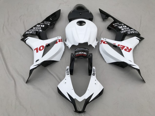 Shop Matte White & Red Repsol Honda CBR600RR Motorcycle Fairings 07-08