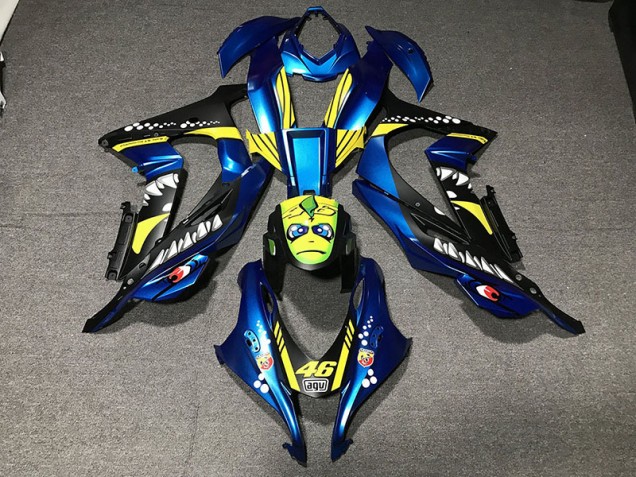 Shop Metallic Blue Shark Kawasaki ZX10R Motorcycle Fairings 16-19