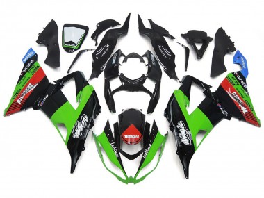 Shop MotoCard Green and Black Kawasaki ZX6R Motorcycle Fairings 13-18