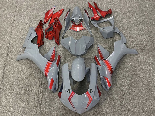 Shop Nardo Gray & Red Accents Yamaha R1 Motorcycle Fairings 15-19