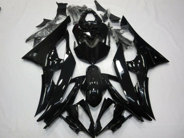 Shop No.2 Gloss Black Yamaha R6 Motorcycle Fairings 08-16