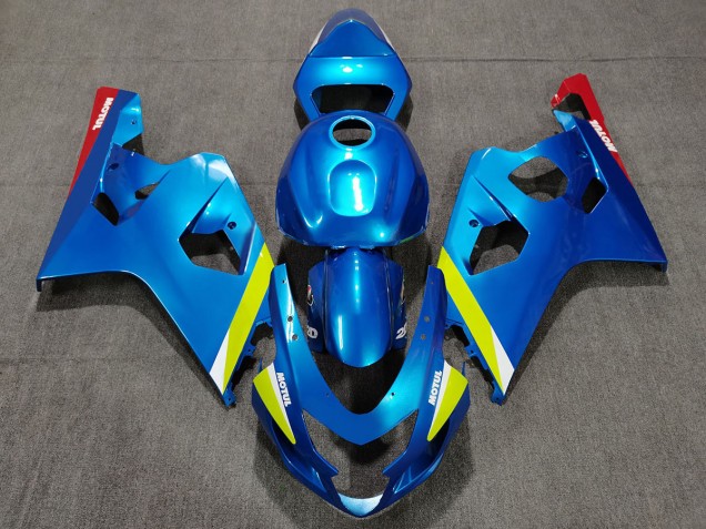 Shop Pearl Blue Yellow Suzuki GSXR750 Motorcycle Fairings 04-05