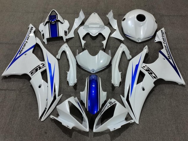 Shop Pearl White and Blue Yamaha R6 Motorcycle Fairings 08-16