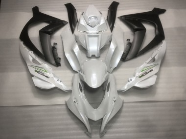 Shop Pearl white and Green Kawasaki ZX10R Motorcycle Fairings 16-19