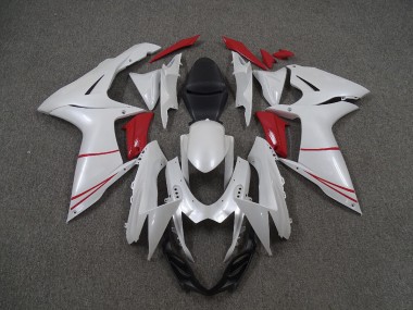 Shop Pearl White and Red Suzuki GSXR750 Motorcycle Fairings 11-20