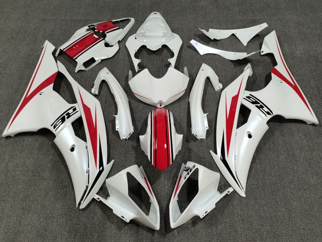 Shop Pearl White & Gloss Red Yamaha R6 Motorcycle Fairings 08-16