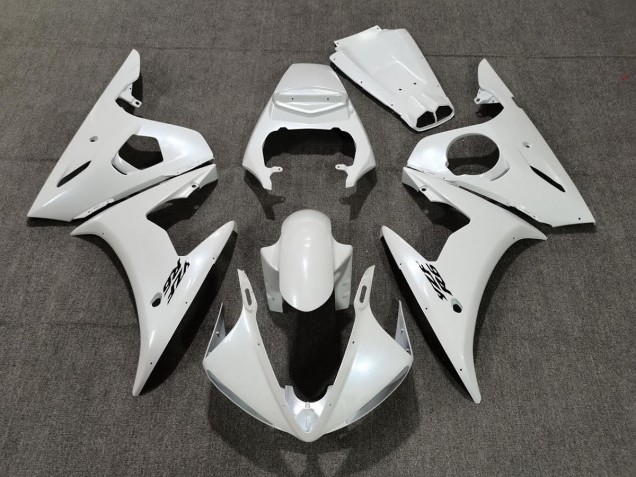 Shop Pearl White Yamaha R6 Motorcycle Fairings 05