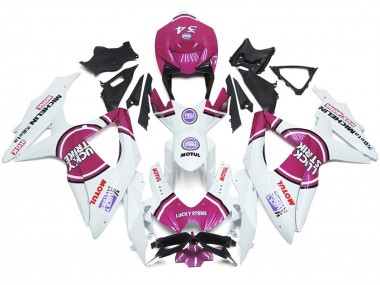 Shop Pink 34 Lucky Strike Suzuki GSXR750 Motorcycle Fairings 08-10