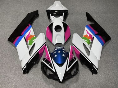 Shop Pink and Blue Flag Honda CBR1000RR Motorcycle Fairings 04-05