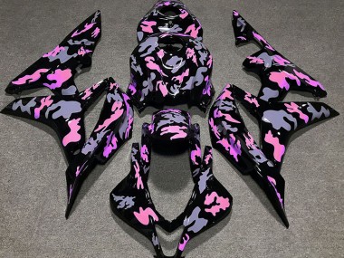 Shop Pink and Gray Camouflage Honda CBR600RR Motorcycle Fairings 07-08